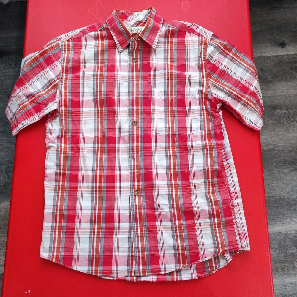 Cabela's button up short sleeve shirt men's size M